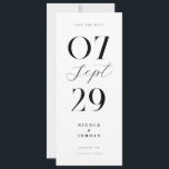Modern Simple Chic Black and White Wedding Save The Date<br><div class="desc">Modern wedding save the date cards featuring elegant chic design and minimalist style in black and white colour.</div>