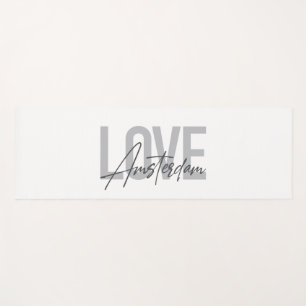 Modern, simple, chic, cool design Love Amsterdam Yoga Mat