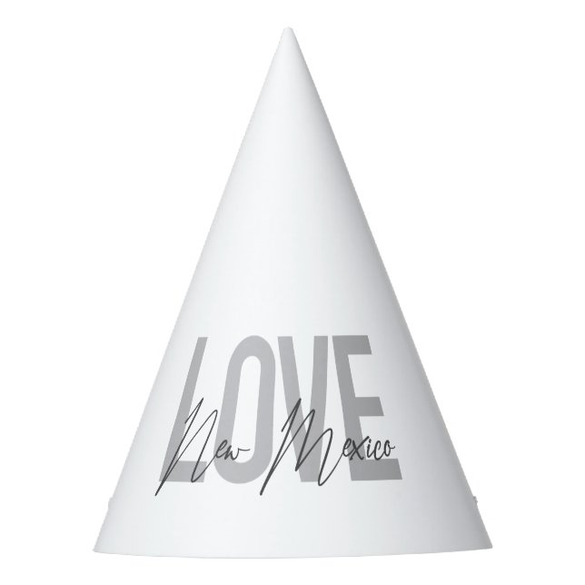 Modern, simple, chic, cool design Love New Mexico Party Hat (Front)