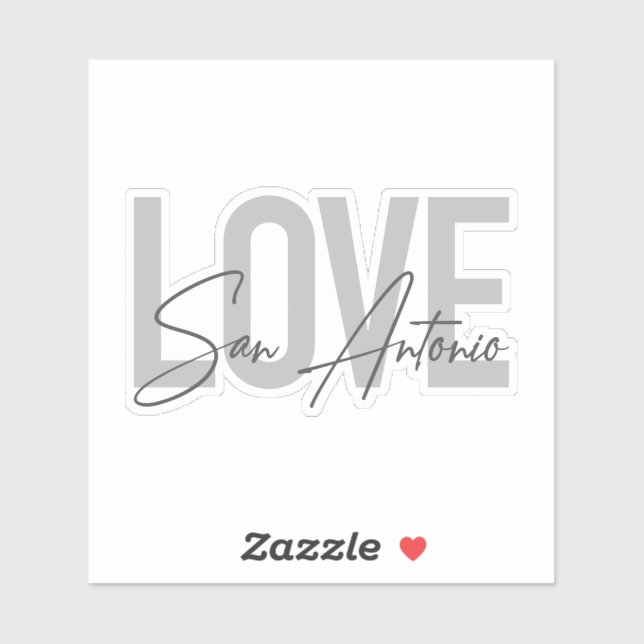 Modern, simple, chic, cool design Love San Antonio (Sheet)