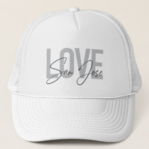 Modern, simple, chic, cool design Love San Jose Trucker Hat