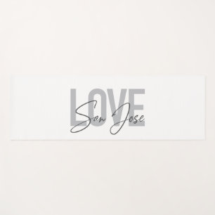 Modern, simple, chic, cool design Love San Jose Yoga Mat