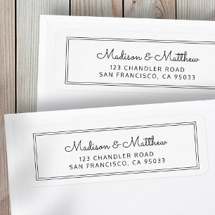 Modern Simple Chic Cursive Script Return Address