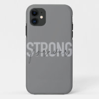 Modern, simple, chic elegant design Strong Forever