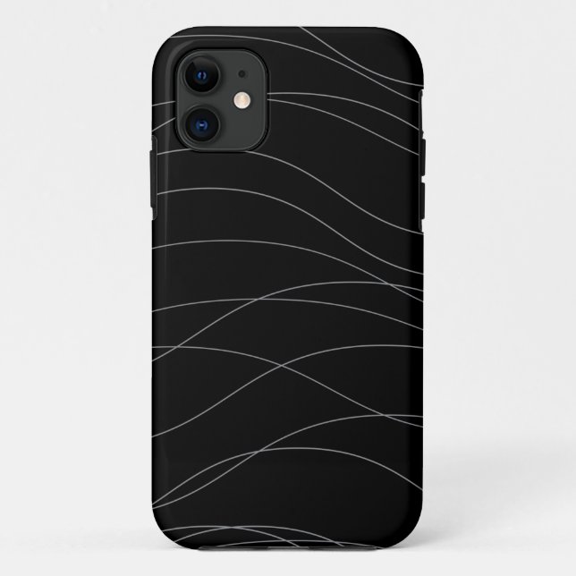 Modern, simple, chic, elegant wavy graphic lines Case-Mate iPhone case (Back)