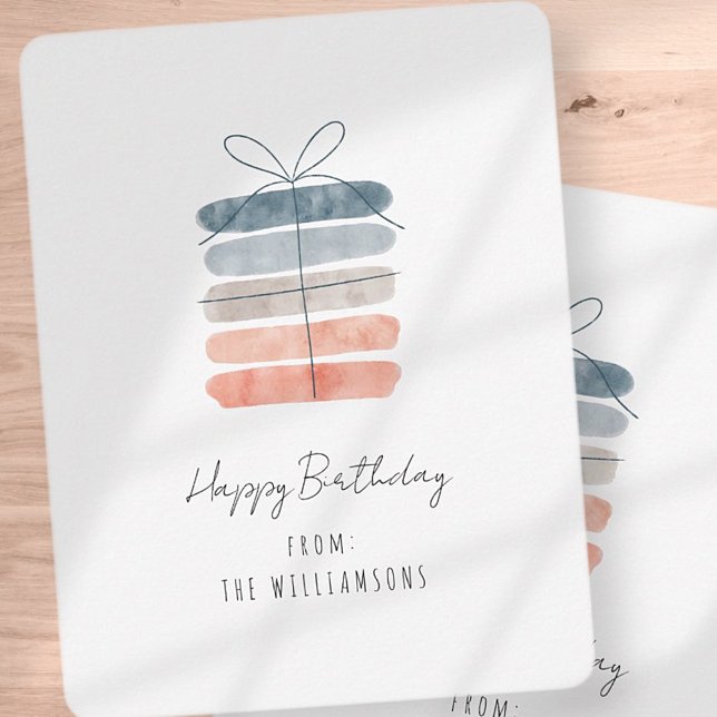 Modern Simple Chic Happy Birthday Greeting Card (Creator Uploaded)
