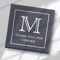 Modern Simple Chic Monogram Thank You For Coming