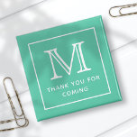 Modern Simple Chic Monogram Thank You For Coming Magnet<br><div class="desc">This simple and modern design is composed of serif and sans serif typography. Perfect for party favours.</div>
