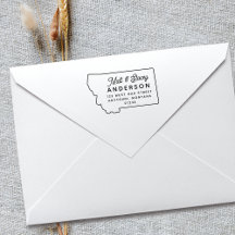 Modern Simple Chic MONTANA State Return Address