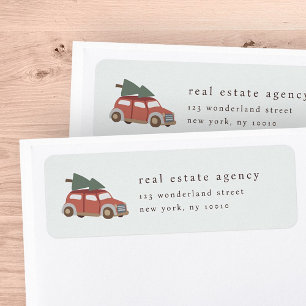 Modern Simple Chic Real Estate Business Address