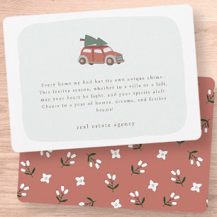 Modern Simple Chic Real Estate Business Holiday Card