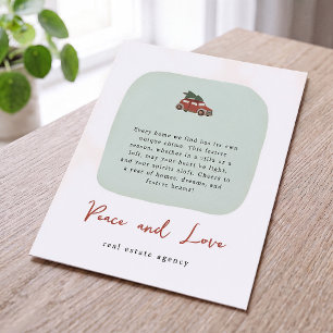 Modern Simple Chic Real Estate Business Holiday Postcard