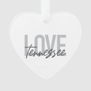 Modern, simple, chic, urban design Love Tennessee Ornament