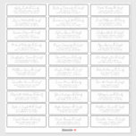 Modern Simple Chic Wedding Guest Names Address<br><div class="desc">Composed of simple sans serif and modern serif typography. These elements are simple,  elegant,  and modern. This has 30 stickers. 
 
 This is designed by White Paper Birch Co. exclusive for Zazzle.
 
 Available here:
 http://www.zazzle.com/store/whitepaperbirch</div>