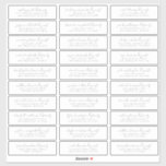 Modern Simple Chic Wedding Guest Names Address<br><div class="desc">Composed of simple sans serif and modern serif typography. These elements are simple,  elegant,  and modern. This has 30 stickers. 
 
 This is designed by White Paper Birch Co. exclusive for Zazzle.
 
 Available here:
 http://www.zazzle.com/store/whitepaperbirch</div>