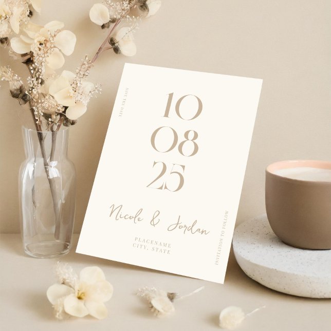 Modern Simple Chic Wedding Save The Date (Creator Uploaded)