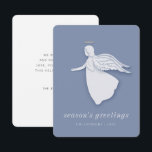 Modern Simple Christmas Angel Holiday Card<br><div class="desc">Design is composed of Modern Simple Christmas Angel with a halo and wings.

Available here:
http://www.zazzle.com/store/selectpartysupplies</div>