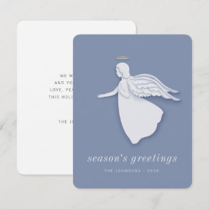 Modern Simple Christmas Angel Holiday Card
