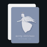 Modern Simple Christmas Angel Holiday Card<br><div class="desc">Design is composed of Modern Simple Christmas Angel with a halo and wings.

Available here:
http://www.zazzle.com/store/selectpartysupplies</div>