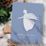 Modern Simple Christmas Angel Holiday Card<br><div class="desc">Design is composed of Modern Simple Christmas Angel with a halo and wings.

Available here:
http://www.zazzle.com/store/selectpartysupplies</div>