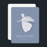 Modern Simple Christmas Angel Holiday Card<br><div class="desc">Design is composed of Modern Simple Christmas Angel with a halo and wings.

Available here:
http://www.zazzle.com/store/selectpartysupplies</div>