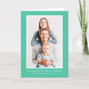 Modern Simple Christmas Custom Photo Holiday Card