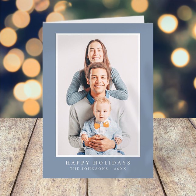Modern Simple Christmas Custom Photo Holiday Card (Creator Uploaded)