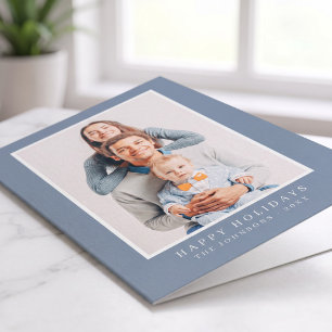 Modern Simple Christmas Custom Photo Holiday Card
