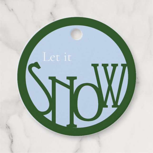 Modern Simple Christmas Gift Wrapping Tag (Front)