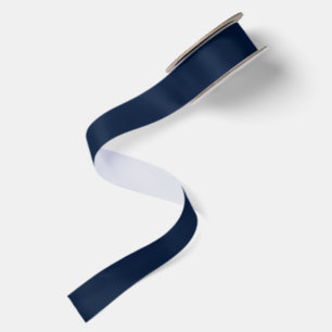 Modern Simple Christmas Holiday Navy Blue Satin Ribbon