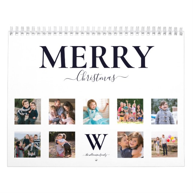 Modern Simple Christmas Photo Calendar (Cover)