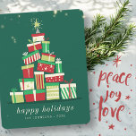 Modern Simple Christmas Tree of Gifts Holiday Card<br><div class="desc">Design is composed of Modern Simple Christmas tree filled of presents or gifts

Available here:
http://www.zazzle.com/store/selectpartysupplies</div>