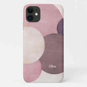 Modern Simple Circles Personalised iPhone 11 Case