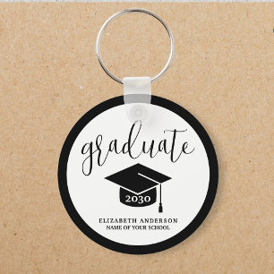 Modern Simple Class of 2023 Graduate Graduation Key Ring