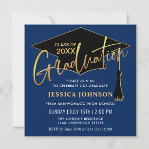 Modern Simple Class of 2024 Graduation Party Invitation