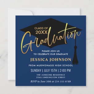 Modern Simple Class of 2024 Graduation Party Invitation