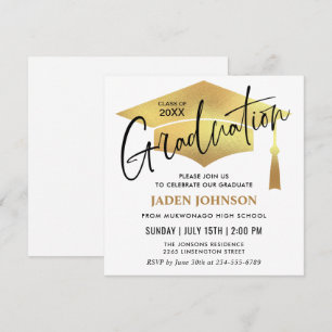 Modern Simple Class of 2024 Graduation Party Invitation