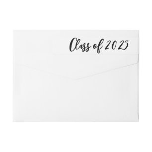 Modern Simple Class Of 2025 Typography Graduate Wrap Around Label