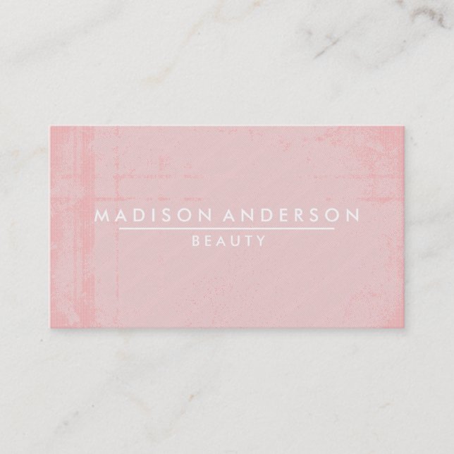 Modern Simple & Classic Beauty Pink Business Card (Front)