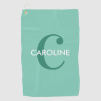Modern Simple Classic Initial Turquoise