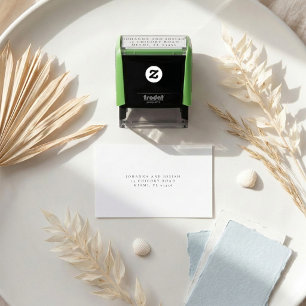 Modern Simple Classic Wedding Return Address Self-inking Stamp