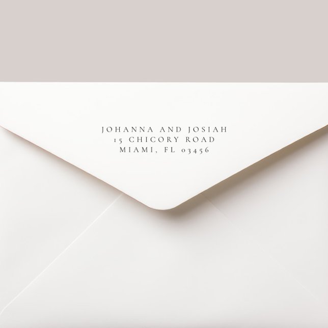 Modern Simple Classic Wedding Return Address Self-inking Stamp (Creator Uploaded)