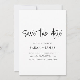 Modern Simple Classy Wedding Save the Date Card