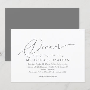 Modern Simple Clean, Wedding Rehearsal and Dinner Invitation