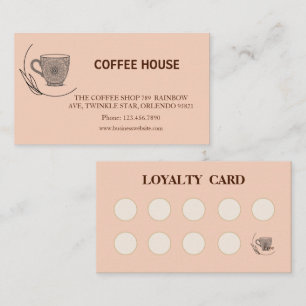 Modern simple coffee Shop Loyalty Card