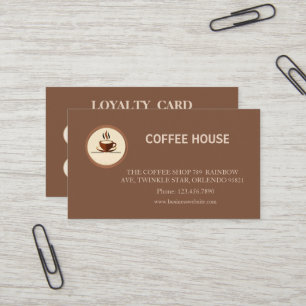 Modern simple coffee Shop Loyalty Card