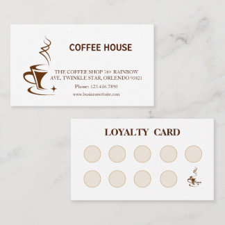 Modern simple coffee Shop Loyalty Card