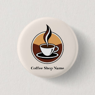 Modern Simple Coffee Shop professional  shop 3 Cm Round Badge