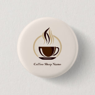Modern Simple Coffee Shop professional shop 3 Cm Round Badge