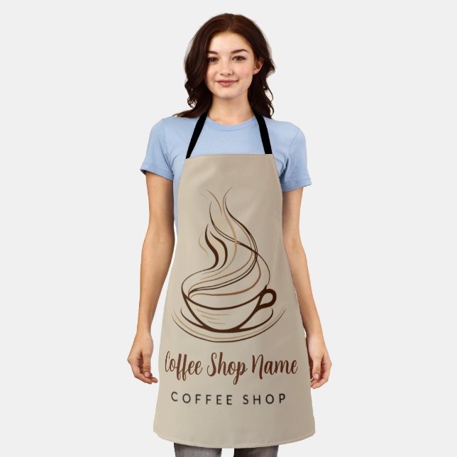 Modern Simple Coffee Shop professional  shop Apron (Worn)